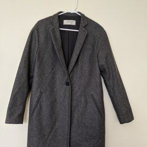 Zara Basic Grey Wool Coat Size XS